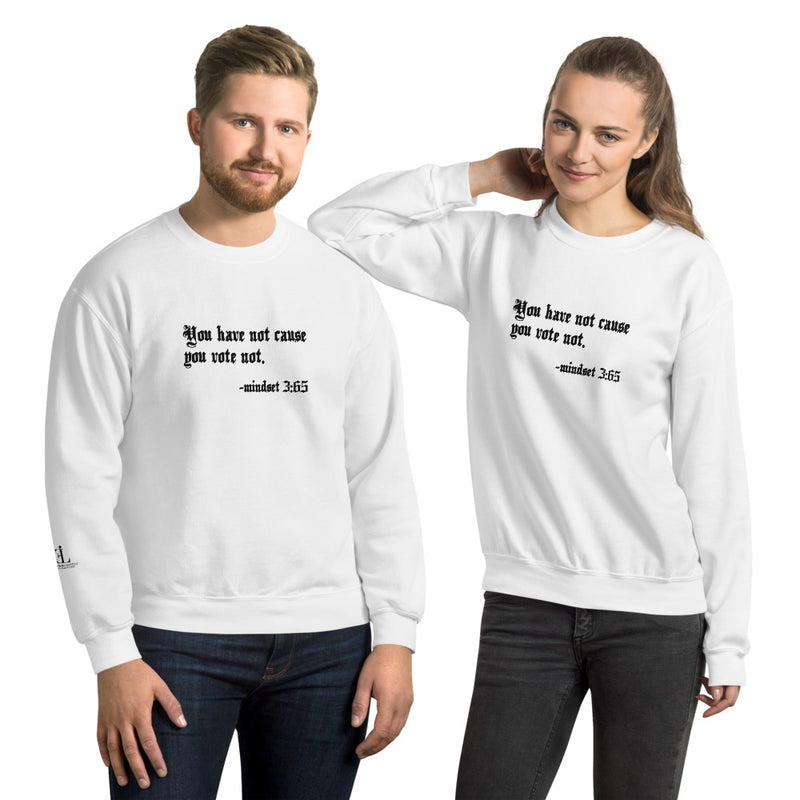 Eye Inpsire Life Style Unisex Vote White Sweatshirt