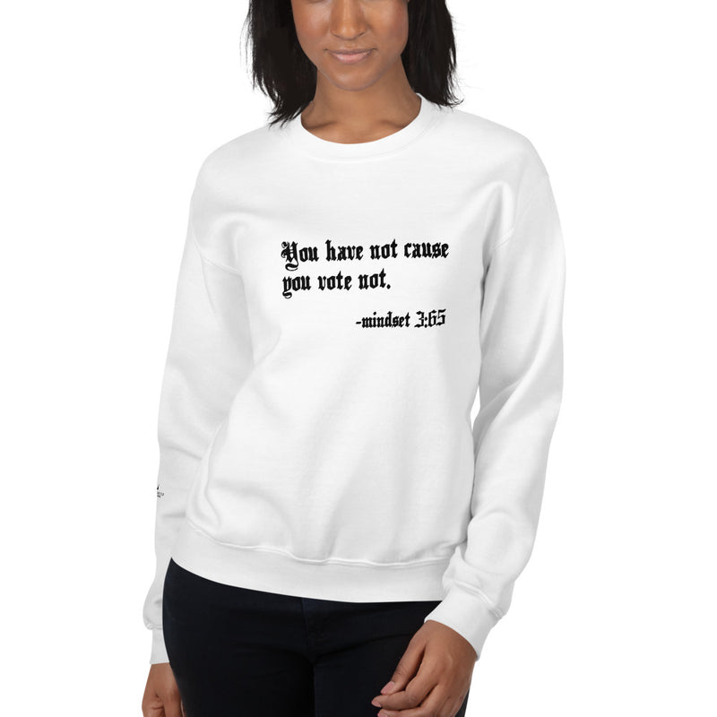 Eye Inpsire Life Style Unisex Vote White Sweatshirt