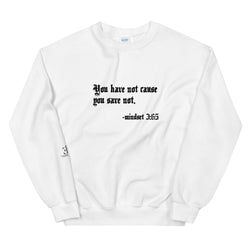 Eye Inspire Life Style Unisex Save White Sweatshirt