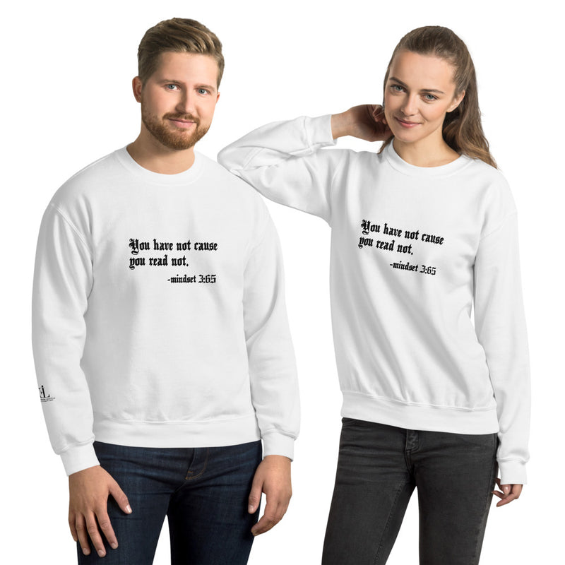 Eye Inspire Life Style Unisex Read White Sweatshirt