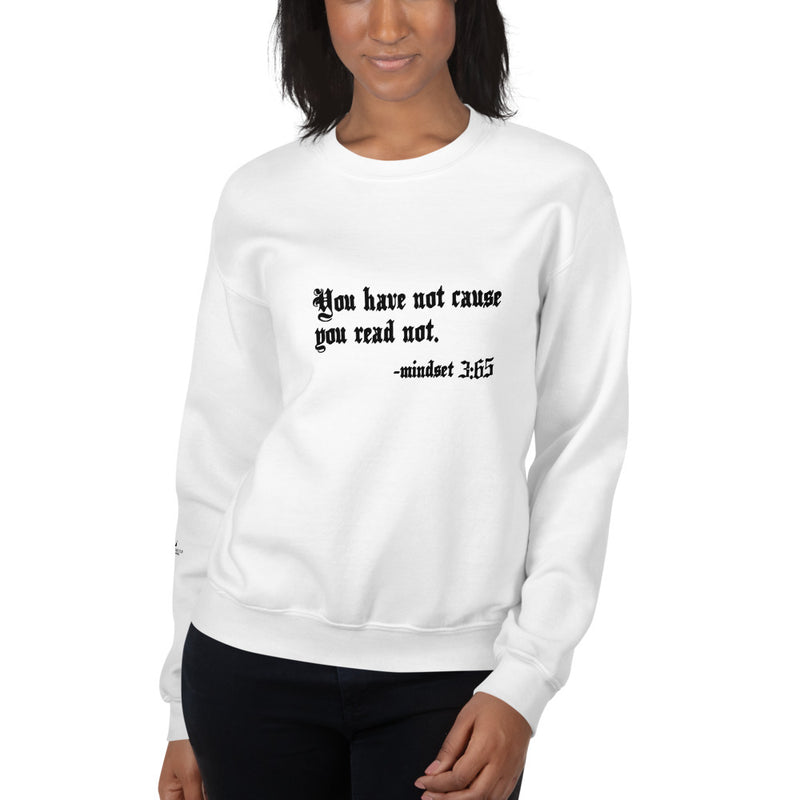 Eye Inspire Life Style Unisex Read White Sweatshirt