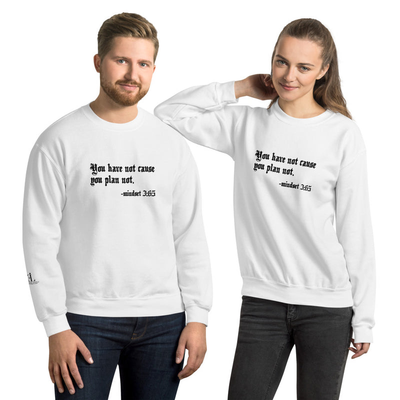 Eye Inspire Life Style Unisex Plan White Sweatshirt