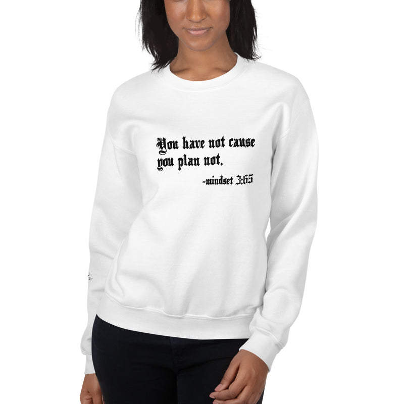 Eye Inspire Life Style Unisex Plan White Sweatshirt