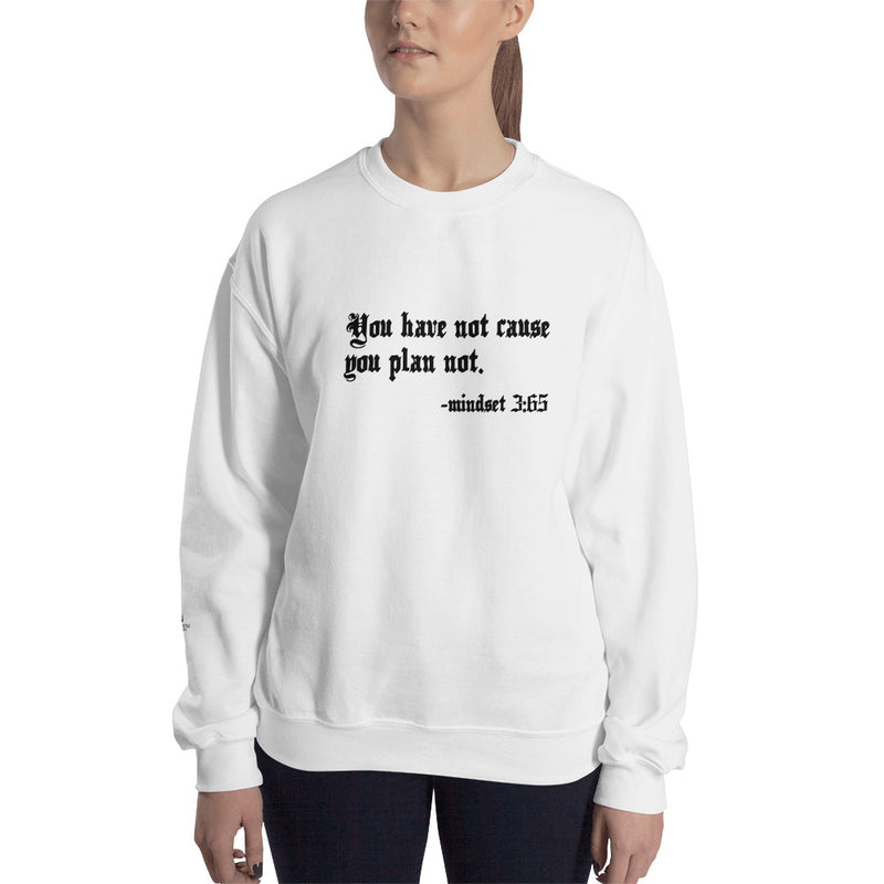 Eye Inspire Life Style Unisex Plan White Sweatshirt