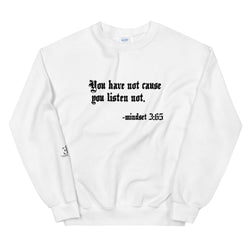 Eye Inspire Life Style Unisex Listen White Sweatshirt