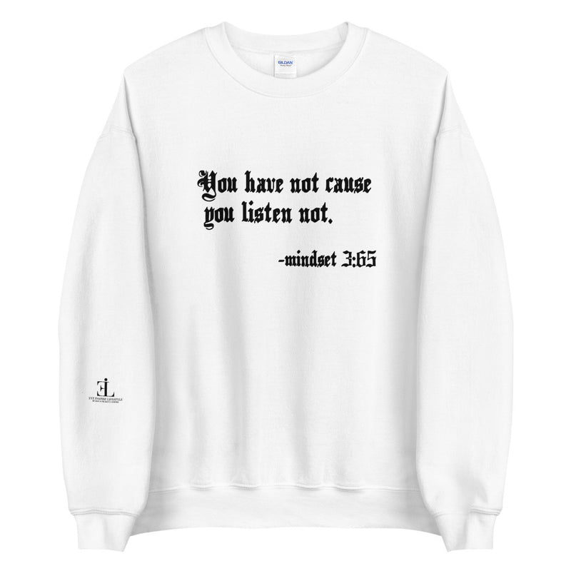 Eye Inspire Life Style Unisex Listen White Sweatshirt