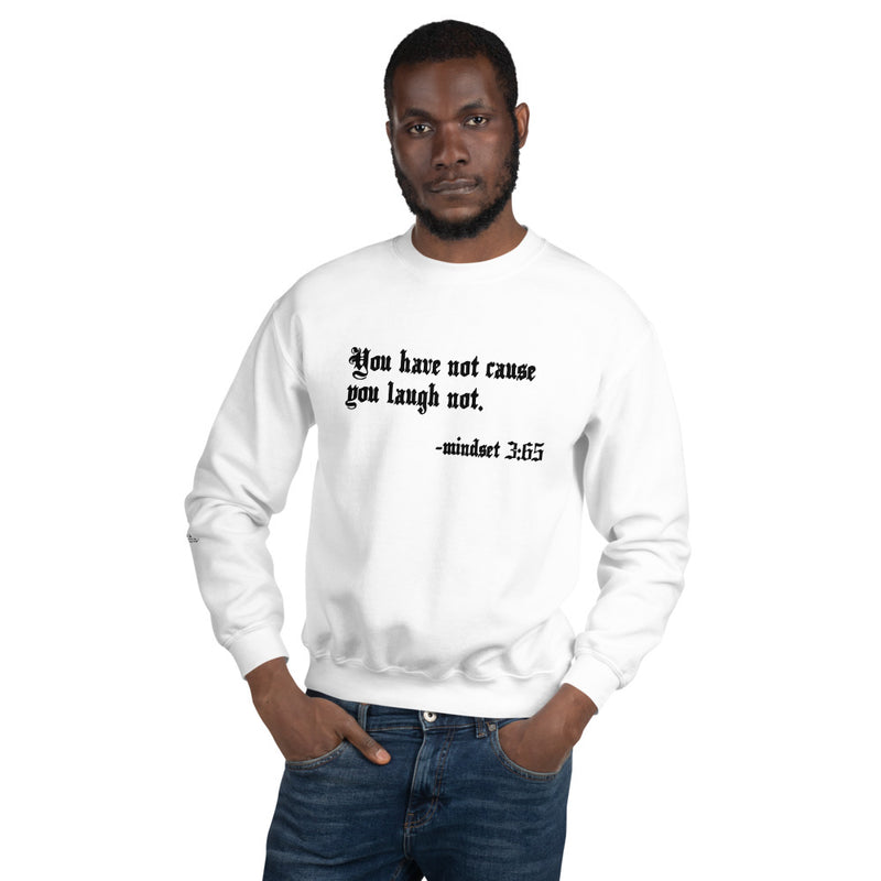 Eye Inspire Life Style Unisex Laugh White Sweatshirt