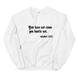 Eye Inspire Life Style  Unisex Hustle White Sweatshirt