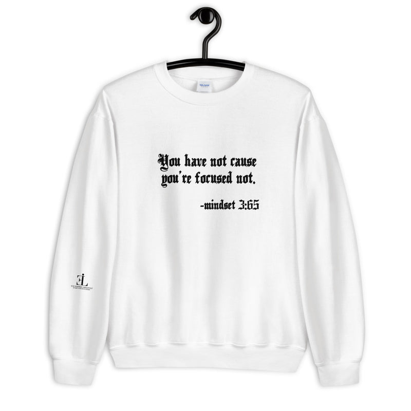 Eye Inspire Life Style Unisex Focused White Sweatshirt