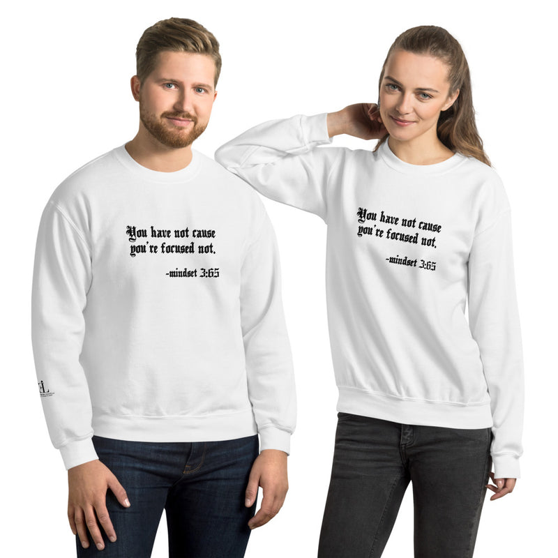 Eye Inspire Life Style Unisex Focused White Sweatshirt