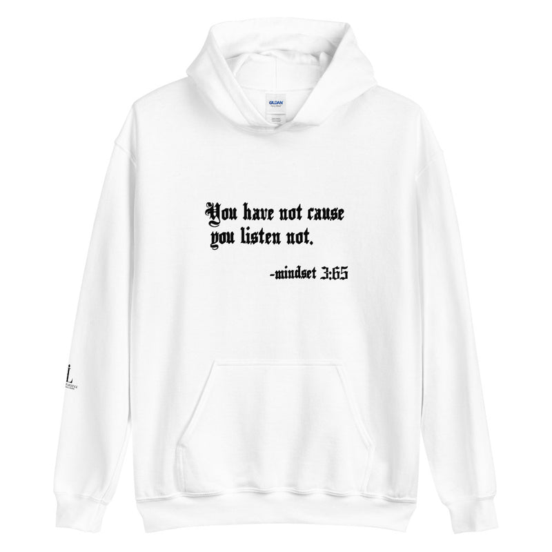 Eye Inspire Life Style Unisex Listen White Hoodies