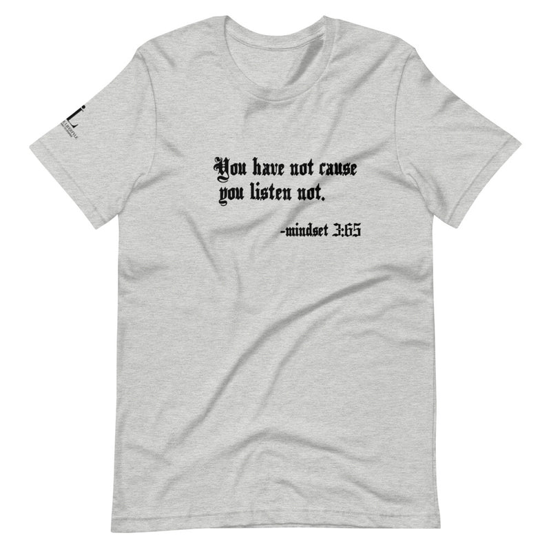 Eye Inspire Life Style  Short-Sleeve Unisex Listen Grey T-Shirt