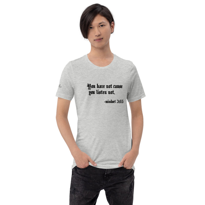 Eye Inspire Life Style  Short-Sleeve Unisex Listen Grey T-Shirt